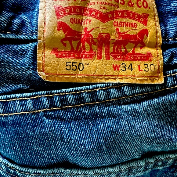 Levi’s 550 100% Cotton Blue Jeans Size 34x30 - Picture 1 of 7